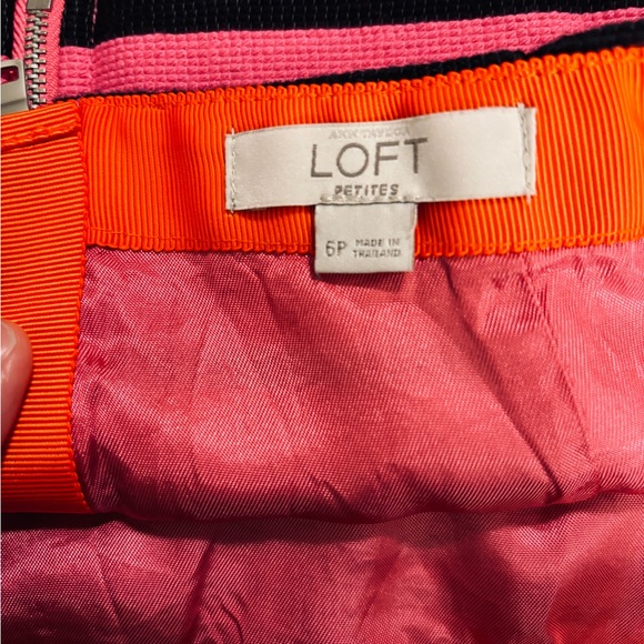 Pink & Black Color block Loft Mini Skirt 6P - Picture 3 of 3